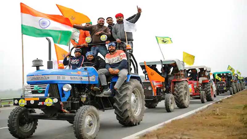 tractor march in delhi
