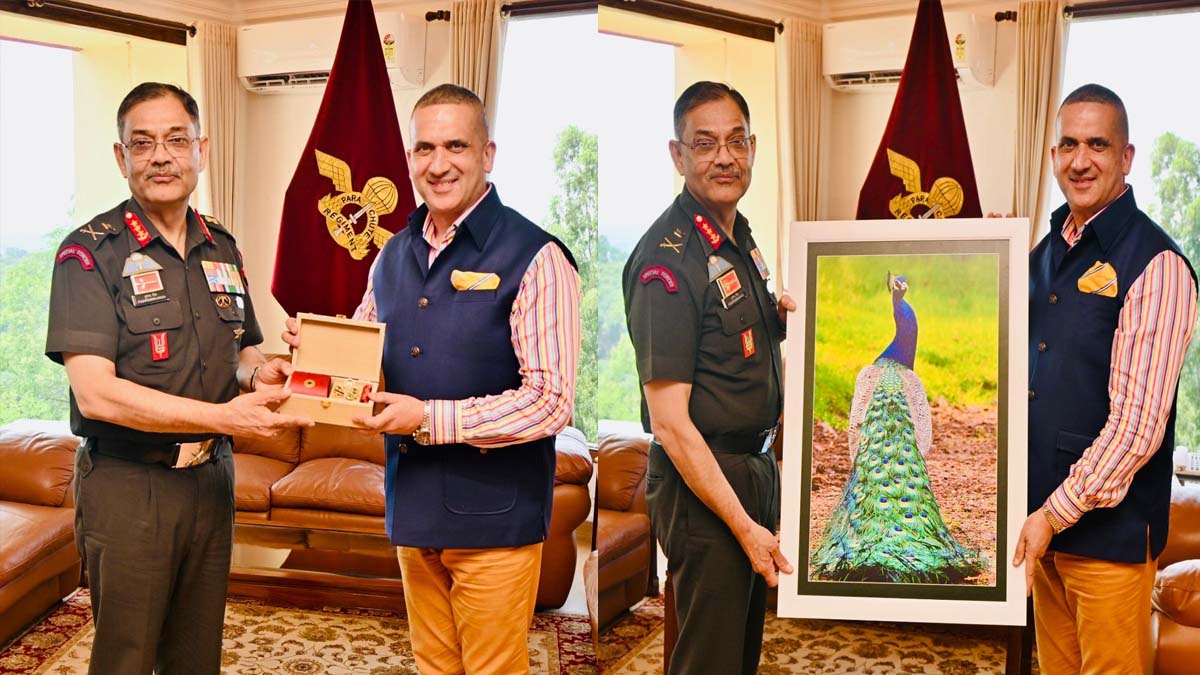 राज्य सूचना आयुक्त हरप्रीत संधू ने पश्चिमी कमान के GOC लेफ्टिनेंट जनरल पुष्पेंद्र सिंह से की मुलाकात