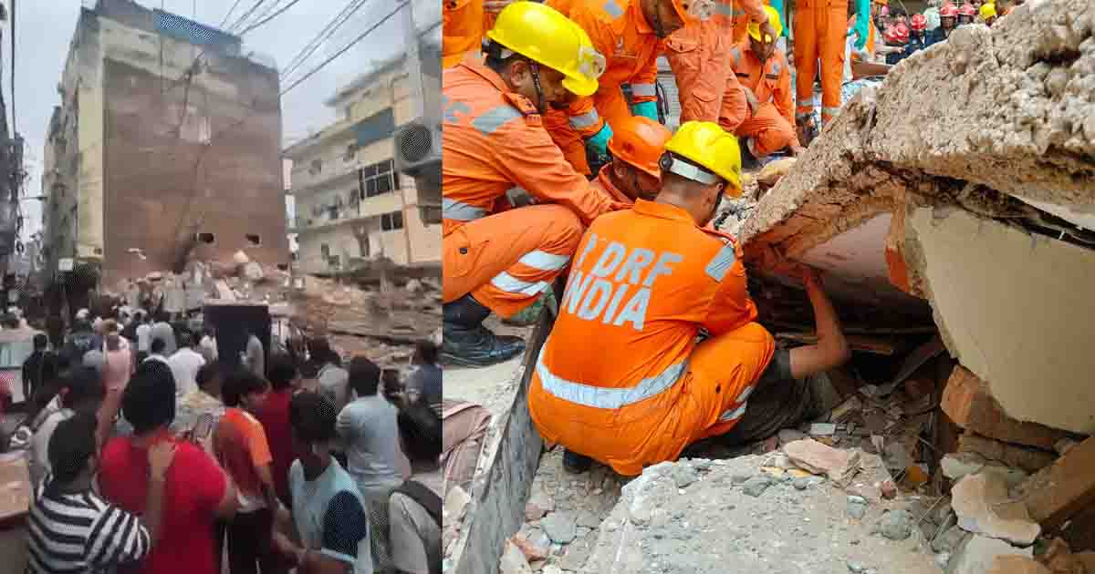 Building Collapse: दो इमारतें गिरीं, मचा हड़कंप: नीचे दुकानें और ऊपर PG, 6 मंजिला बिल्डिंग में रहते थे दिल्ली यूनिवर्सिटी के छात्र