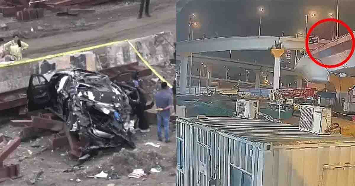 Accident News: तेज रफ्तार BMW का खौफनाक एक्सीडेंट, फ्लाईओवर से गिरी कार; युवकों ने गंवाई जान