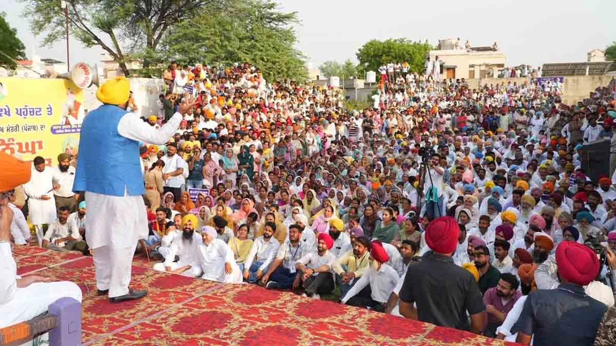 CM Mann during Lok Milni held in Faridkot