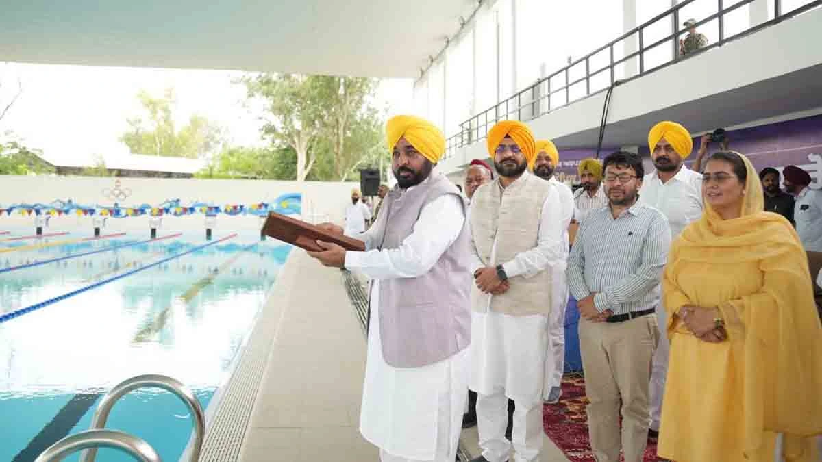 CM Mann inaugurated an Olympic-level swimming pool in Sangrur