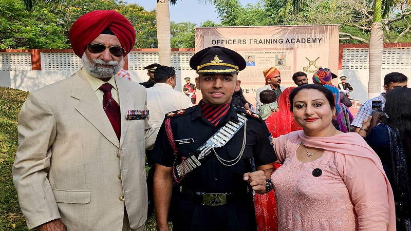 Punjab News: गुरदासपुर के माधव शर्मा भारतीय सेना की आर्टिलरी रेजीमेंट में बने लेफ्टिनेंट