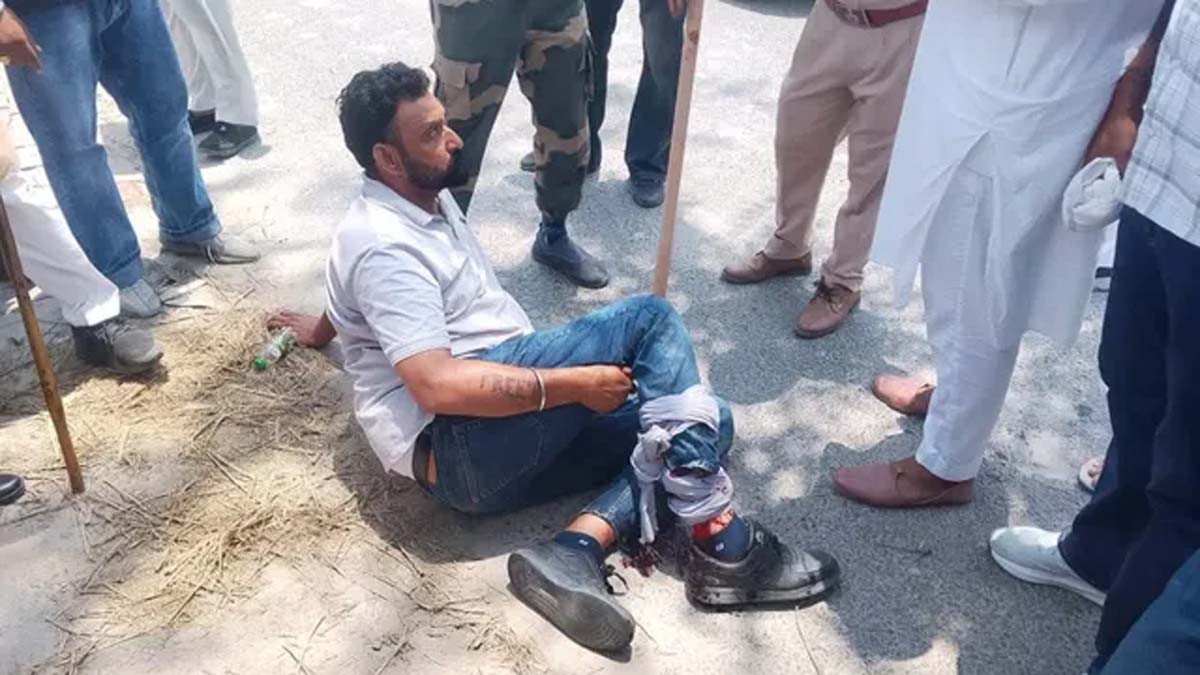 पंजाब में नामांकन के दौरान आपस में भिड़े AAP-कांग्रेस समर्थक