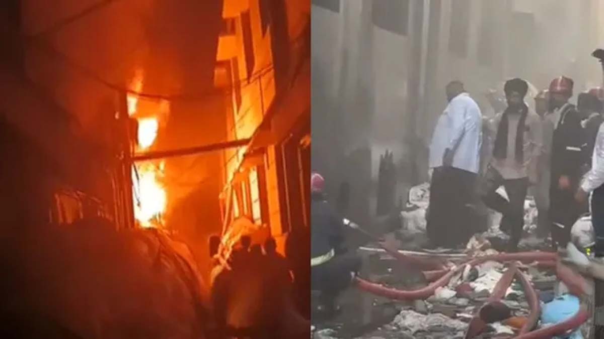 निटवेयर फैक्ट्री में लगी भयानक आग
