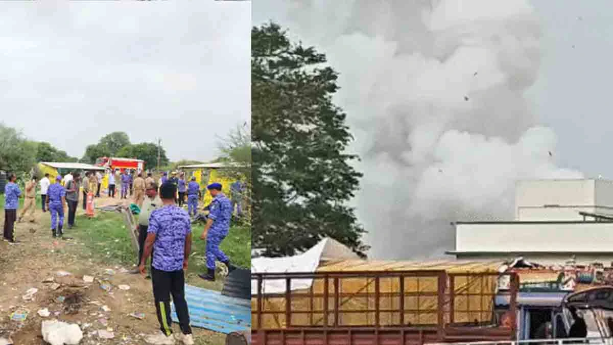 Blast In Cracker Factory in Ahmedabad