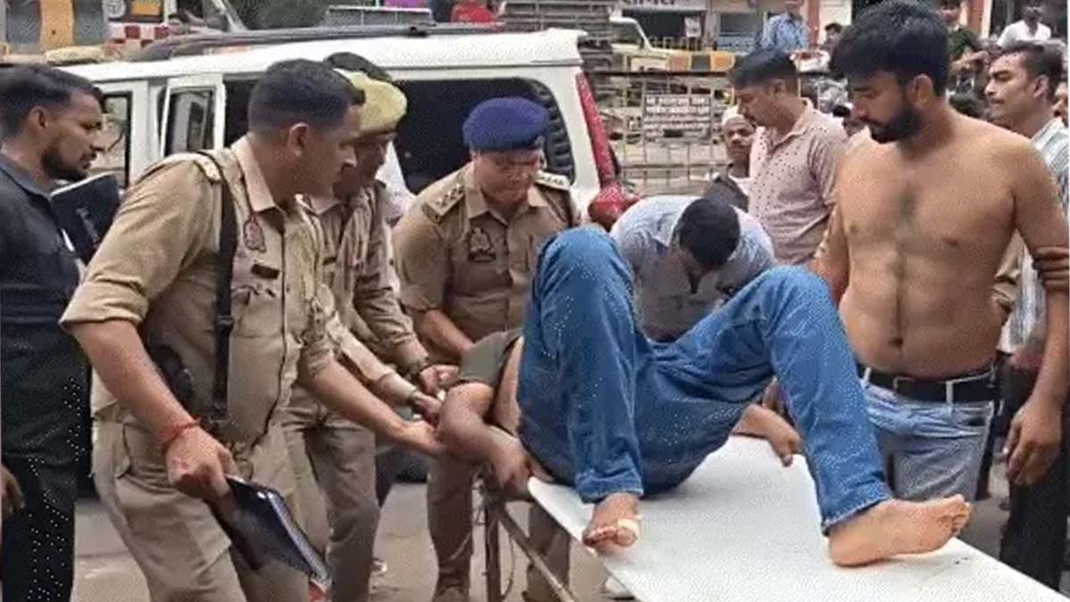 पुलिस और बदमाशों के बीच जबरदस्त फायरिंग, 2 पुलिस कर्मियों को लगी गोली