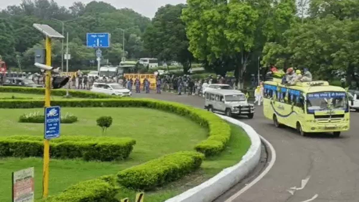 पंजाब के किसानों का चंडीगढ़ कूच