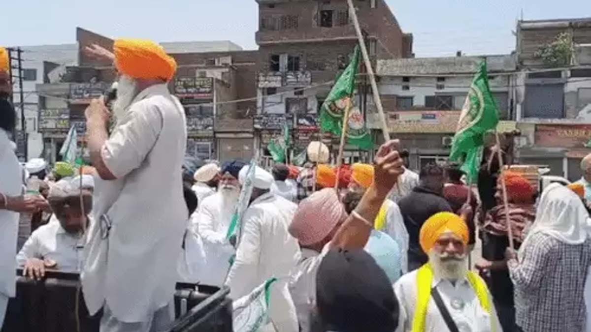 किसानों ने जाम किया नेशनल हाईवे