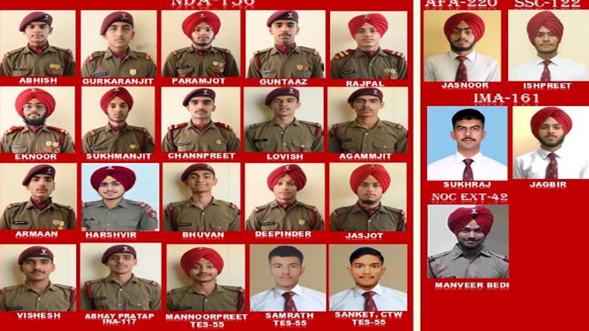 महाराजा रणजीत सिंह प्रिपरेटरी इंस्टीट्यूट के 25 कैडेट पिछले तीन महीनों में रक्षा प्रशिक्षण अकादमियों के लिए चयनित