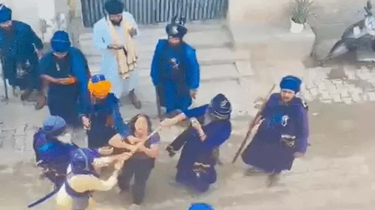 पंजाब में निहंगों ने महिला को पीटा