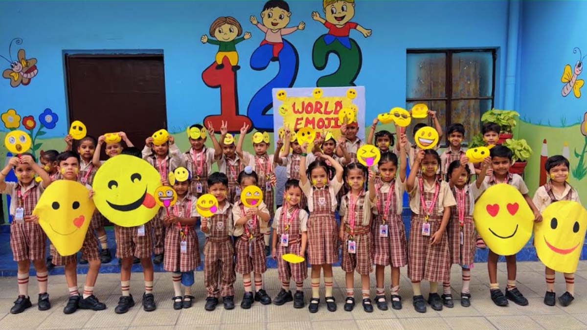 Students express different Emotions by Celebrating World Emoji Day