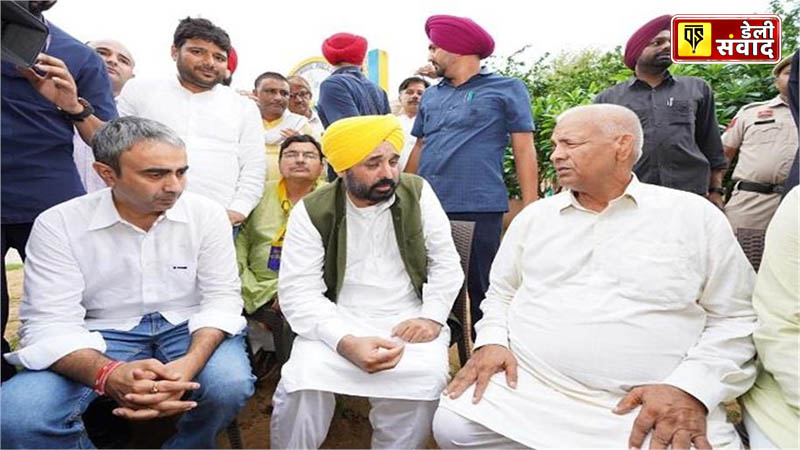 CM Bhagwant Mann Reach Vinesh phogat town & meet Mahavir Phogat