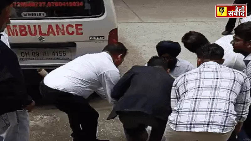 Lawyers and others taking care of the person after he was shot.