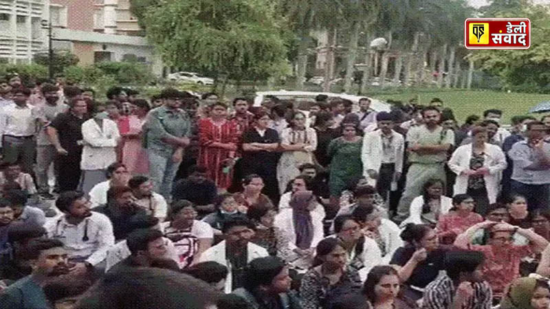 Resident doctors of AIIMS Delhi went on strike in protest against the Kolkata incident