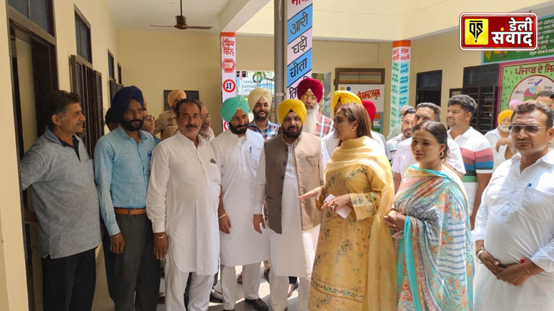 Cabinet minister Harbhajan Singh makes surprise visit to government schools and eats mid-day meal sitting with students