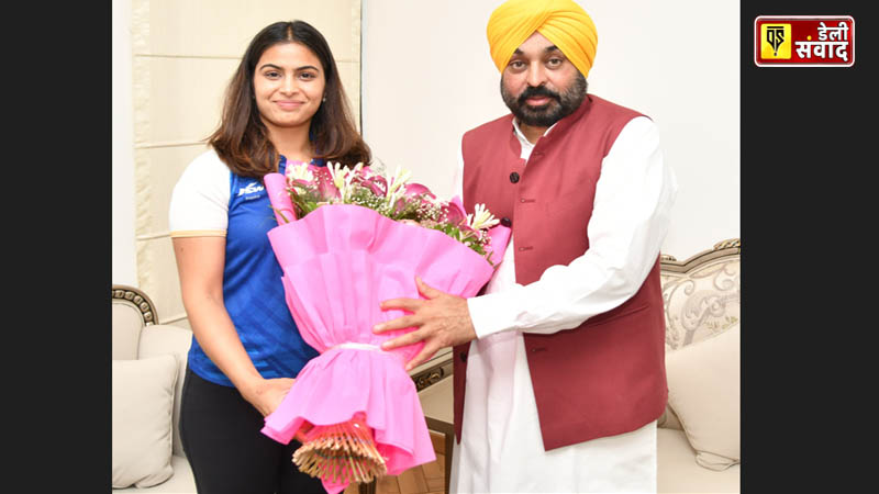 Chief Minister met Olympic medalist Manu Bhaker