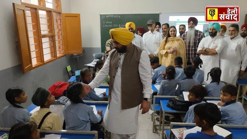 Cabinet minister Harbhajan Singh makes surprise visit to government schools and eats mid-day meal sitting with students