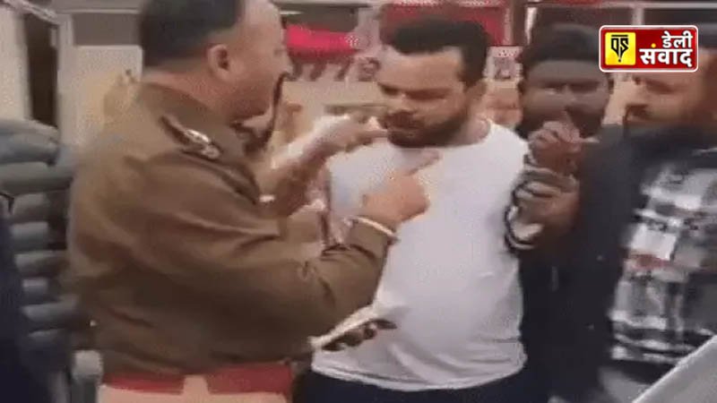 BJP Leader Creates Ruckus Dispute Traffic Police