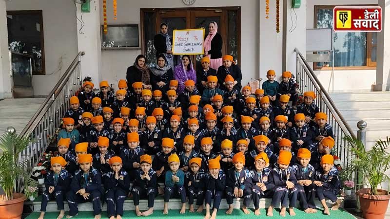 The little children of Innocent Hearts School visited Gurudwara Sahib