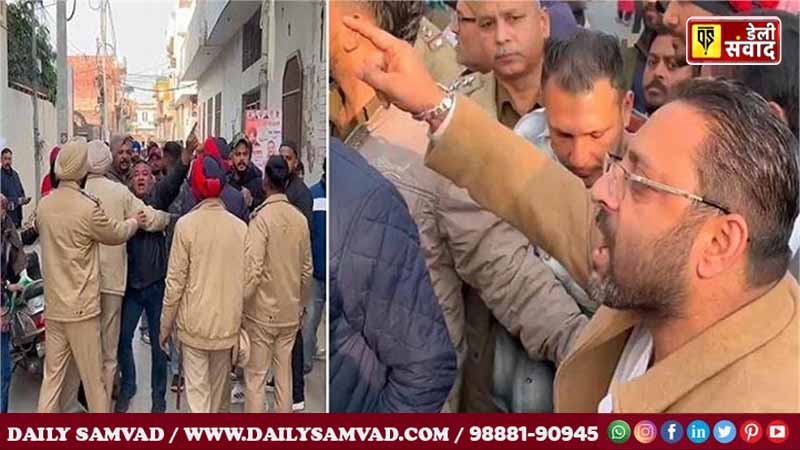 Fierce debate between BJP and AAP workers