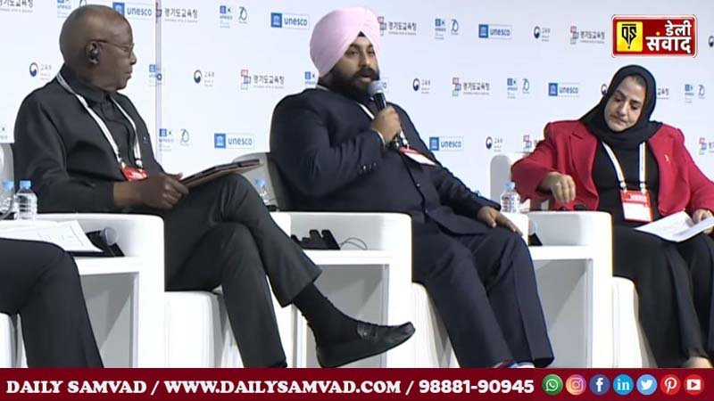 Bains informed about Punjab's new education model at UNESCO Forum in S. Korea