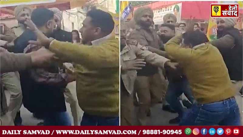 Hooliganism at polling booth in Patiala
