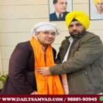 Harbhajan Singh ETO congratulated Executive Engineer Rohit Jindal on being selected as PCS officer