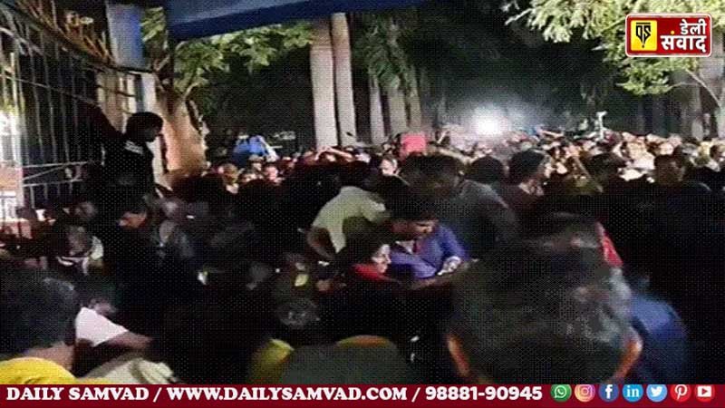 People climbed over each other during the stampede.