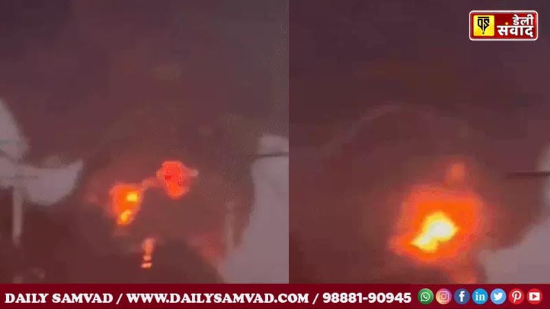 A massive fire broke out in a warehouse near the skating ground in Zone D of Ludhiana Municipal Corporation.