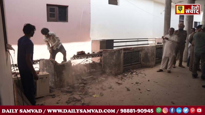 Bulldozer action in Jalandhar's Lakhanpal village