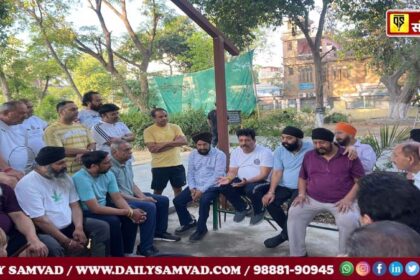MLA Raman Arora inspected the development work going on