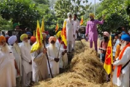 Punjab News: किसानों ने डीसी दफ्तर के आगे पराली फेंक के किया विरोध प्रदर्शन