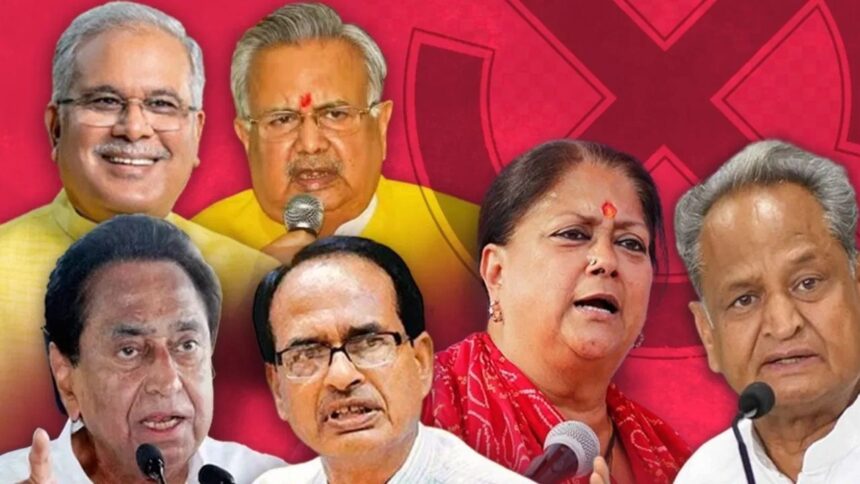 Assembly Election Result 2023: रुझानों में राजस्थान और मध्य प्रदेश में BJP को बहुमत, छत्तीसगढ़ में भाजपा और कांग्रेस में कांटे की टक्कर