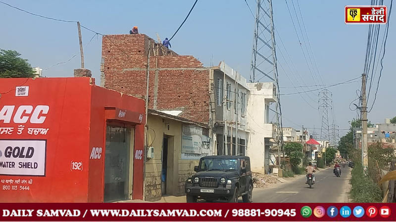 तिलक नगर में दूसरी मंज़िल पर निर्माण रोका