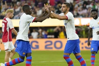 Arsenal vs Barcelona: लिएंड्रो ट्रॉसार्ड के दो स्कोर से आर्सेनल ने बार्सिलोना को हराया