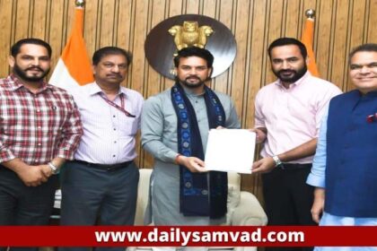 Punjab News: पंजाब के खेल मंत्री मीत हेयर ने केंद्रीय खेल मंत्री अनुराग ठाकुर से की मुलाकात