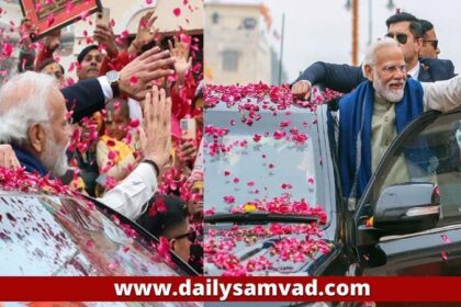 Ayodhya: अयोध्या की सड़कों पर PM मोदी का हुआ अभूतपूर्व स्वागत, साधु संतों ने भी की पुष्पवर्षा