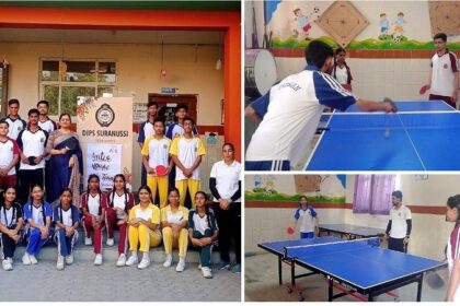 Jalandhar News: डिप्स स्कूल सूरानुस्सी में इंटर हाउस टेबल टेनिस टूर्नामेंट आयोजित