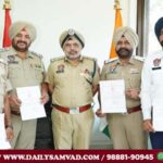 Punjab Police traffic police personnel honored for politely dealing with traffic rule violators