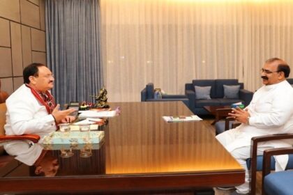 भाजपा अध्यक्ष जेपी नड्डा से मिले अश्वनी शर्मा, नगर निगम चुनावों पर चर्चा