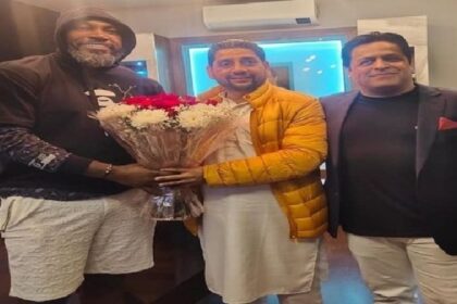 Chris Gayle In Jalandhar: जालंधर पहुंचे वेस्टइंडीज के क्रिकेटर Chris Gayle, पंजाब सरकार के काम को सराहा