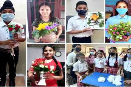 डिप्स स्कूल गिलजियां और ब्लूमिंग डेल्स में फ्लावर अरेंजमेंट प्रतियोगिता, फूलों को सजाकर बच्चों ने दिखाई अपनी क्रिएटिविटी