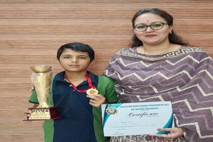 DIPS: लॉन टैनिस कंपीटिशन में डिप्स का मयंक गुप्ता रहा विजेता