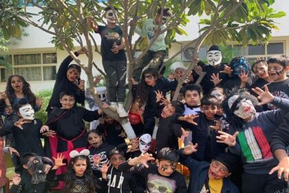 डिप्स के बच्चों ने हैलोवीन पार्टी का लिया मजा, बच्चों ने भूत और चूडैल के डरावने चेहरे पहने