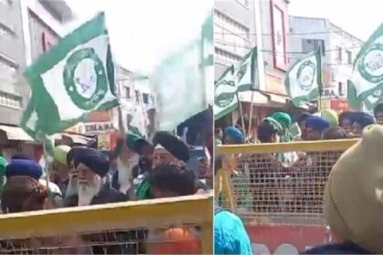 Jalandhar News: जालंधर में एक बार फिर भाजपा नेता के घर के बाहर किसानों ने किया प्रदर्शन