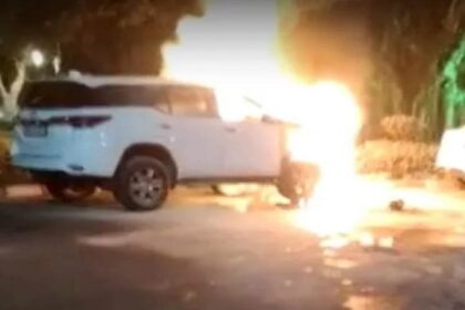 चंडीगढ़ में गुंडागर्दी: भाजपा MLA की फॉर्च्यूनर का शीशा तोड़कर बदमाशों ने लगा दी आग