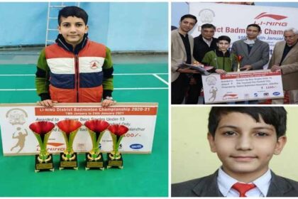 इनोसैंट हाट्र्स के दिव्यम ने ओपन डिस्ट्रिक बैडमिन्टन में जीते 3 स्वर्ण व एक रजत पदक