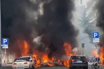 Italy News: इटली के मिलान में बड़ा धमाका, कई गाड़ियां जली