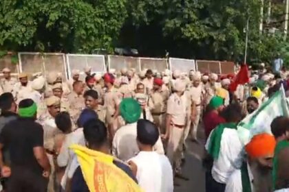 BIG BREAKING: जालंधर में किसानों को प्रदर्शन हुआ उग्र, बेरीकेडिंग तोड़ने का प्रयास, पुलिस और किसानों में धक्कामुक्की, जाने वजह